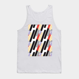 Abstract Colorful Diagonal Lines Dynamic Geometric Pattern Pop Art Tank Top